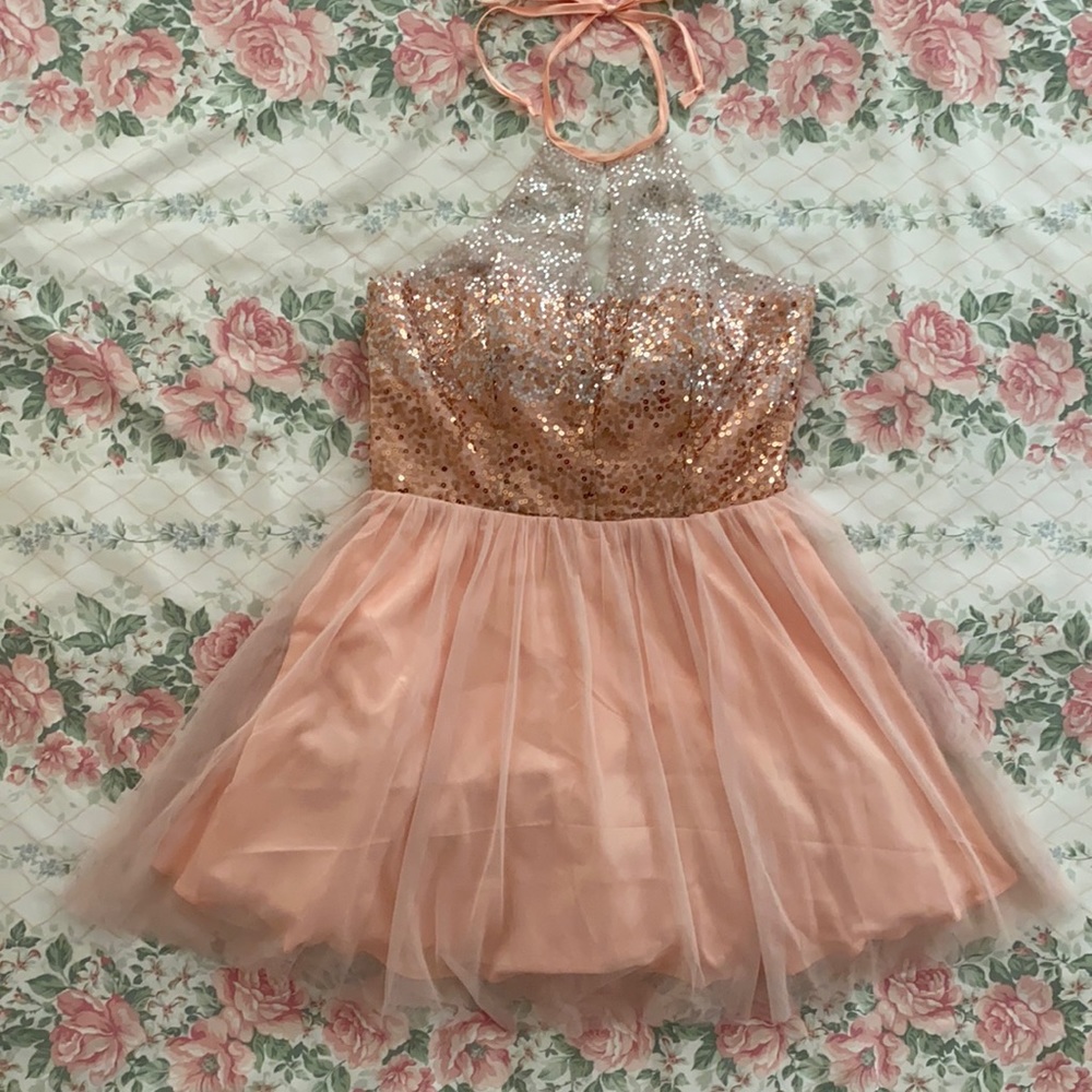 Champagne Pink Prom Dress